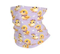 Purple Bow Chick Print Neck Gaiter 26X30Cm Decorative Neck Warmer Durable Facial Shield For Women Skiing Sports