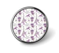 Purple Bow Lavender Print Enamel Pins for Backpack - Cute Jacket Coat Hat Bags Badge Pins, Funny Unique Novelty Button Pin Women Men Fashion Jewelry Accessories