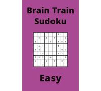 Purple Brain Train Sudoku Book, 9x9 Puzzles, 100 Pages, 5x8, Easy