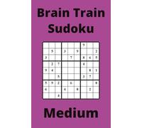 Purple Brain Train Sudoku Book, 9x9 Puzzles, 50 Pages, 5x8, Medium