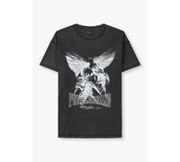 PURPLE BRAND Mens Inside Out Fight Print T-Shirt In Black Mens Clothing Size: XL, Colour: Black Fabric
