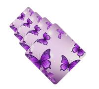 Purple Butterflies Car Air Freshener Cards for Women Men 4 Pack Cute Car Accessories Long Lasting Scent Car Diffuser Hanging Auto Aromatherapy Tablets Car Fresheners Gifts