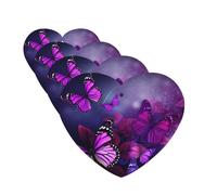 Purple Butterflies Car Air Fresheners Cards 4 Pcs Hanging Fragrance Scented Cards Long-Lasting Car Aromatherapy Tablets for Wardrobe Bathroom Car Interior Mirror Pendant Gifts