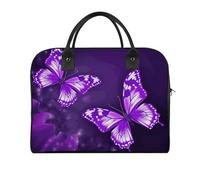 Purple Butterflies Duffle Bag for Women Men - 30L Nylon Outdoor Gym Bag Lightweight Overnight Weekender Bags with Detachable Shoulder Strap, Carry on Luggage for Travel