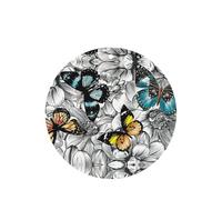 Purple Butterflies Floral Printing 10 Pieces Air Freshener Car Hanging Cards Air Freshener Sheets With Rope For Cars Home