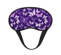 Purple Butterflies Floral Sleep Mask 100% Light Blocking Eye Mask for Sleeping, Sleep Mask for Unisex for Travel/Nap