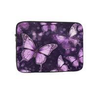 Purple Butterflies Laptop Case Sleeve 13 inch Laptop Bag Shockproof Computer Carrying Cover Protective Notebook Case