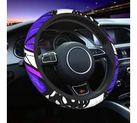 (Purple Butterflies) Non-Slip Neoprene Steering Wheel Cover Breathable Durable Car Steering Wheel Protector Universal 37-38 Cm/15 Inch