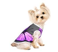 Purple Butterflies Print Dog Shirt Summer Lightweight Pet T Shirts Soft Breathable Stretchy Cats Dogs Tee Shirt