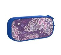 Purple Butterflies Print Pencil Pouch Storage Cosmetics Art Tools Supplies Students Teachers Versatile Use