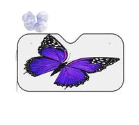 Purple Butterflies -Print Reflective Windshield Sun Shade For Cars S Size - Heat Resistant Suction Cups, Universal Fit.