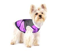 Purple Butterflies print Tshirts for Small Dogs Dog's Fashion Shirt Breathable Sleeveless Shirts for Small Dogs