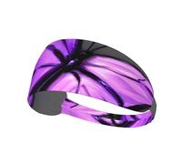 Purple Butterflies Sports Headband For Men Women Tennis Sweat Band For Workout Sports Headbands Elastic For Running