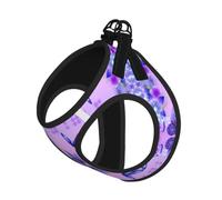 Purple Butterfly.1 Pet Leash Vest For Small Dogs Cats Reflective Adjustable Soft Outdoor Walking Hiking Training