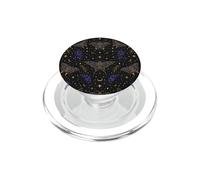 Purple Butterfly Amber Crescent Moon Celestial Boho Pattern PopSockets PopGrip for MagSafe