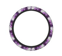 Purple Butterfly And Flower 1 Print Practical Steering Wheel Cover Non-Slip Car Truck Cute Interior Accessory Daily Use