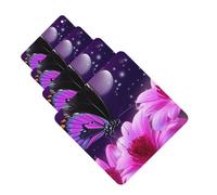 Purple butterfly and flower Car Air Freshener Cards for Women Men 4 Pack Cute Car Accessories Long Lasting Scent Car Diffuser Hanging Auto Aromatherapy Tablets Car Fresheners Gifts