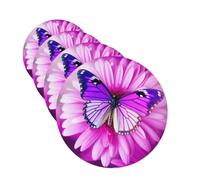 Purple butterfly and flower Car Air Freshener Cards for Women Men 4 Pack Cute Car Accessories Long Lasting Scent Car Diffuser Hanging Auto Aromatherapy Tablets Car Fresheners Gifts