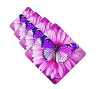 Purple butterfly and flower Car Air Freshener Cards for Women Men 4 Pack Cute Car Accessories Long Lasting Scent Car Diffuser Hanging Auto Aromatherapy Tablets Car Fresheners Gifts