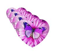 Purple butterfly and flower Car Air Freshener Cards for Women Men 4 Pack Cute Car Accessories Long Lasting Scent Car Diffuser Hanging Auto Aromatherapy Tablets Car Fresheners Gifts