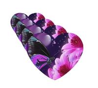 Purple butterfly and flower Car Air Freshener Cards for Women Men 4 Pack Cute Car Accessories Long Lasting Scent Car Diffuser Hanging Auto Aromatherapy Tablets Car Fresheners Gifts