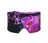 Purple Butterfly and Flower Print Print Soft Eye and Ear Muffs for Adults Sleeping Protection Cover for Travel Nap Relief