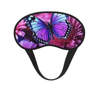 Purple Butterfly and Flower Sleep Eye Mask for Women Men Soft and Comfortable Sleep Mask Blackout Sleeping Eye Cover for Travel Yoga Nap Shift Work