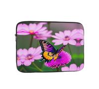 Purple Butterfly and Flowers Print Laptop Case â€“ Slim & Lightweight Computer Sleeve Fits 13 inch 10-17 Inch Laptops, Perfect for Travel