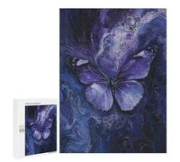 Purple Butterfly Art Print-3 Puzzle 1000 Teile Schwer Puzzle Spielzeug Lernspiel Impossible Herausforderungsspielzeug Für Erwachsene Kinder 500 PCS