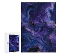 Purple Butterfly Art Print Puzzle 1000 Teile Schwer Puzzle Spielzeug Lernspiel Impossible Herausforderungsspielzeug Für Erwachsene Kinder 300 PCS