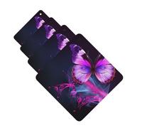 Purple Butterfly Car Air Freshener Cards for Women Men 4 Pack Cute Car Accessories Long Lasting Scent Car Diffuser Hanging Auto Aromatherapy Tablets Car Fresheners Gifts
