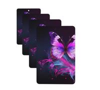 Purple Butterfly Car Air Freshener Cards for Women Men 4 Pack Cute Car Accessories Long Lasting Scent Car Diffuser Hanging Auto Aromatherapy Tablets Car Fresheners Gifts