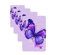 Purple Butterfly Car Air Freshener Cards for Women Men 4 Pack Cute Car Accessories Long Lasting Scent Car Diffuser Hanging Auto Aromatherapy Tablets Car Fresheners Gifts
