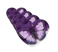 Purple Butterfly Car Air Fresheners Cards 4 Pcs Hanging Fragrance Scented Cards Long-Lasting Car Aromatherapy Tablets for Wardrobe Bathroom Car Interior Mirror Pendant Gifts