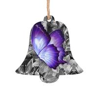 Purple Butterfly Christmas Wooden Pendant, Stylish And Cute In Design, A Foil For The Festive Atmosphere