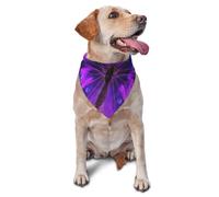 Purple Butterfly Dog Bandana Pet Scarf Accessories for Small Medium Dogs Cats Photo Prop, Triangle Pet Bandanas Adjustable Puppy Bib Washable Dog Kerchief Puppy Neckerchief