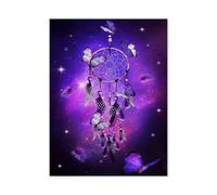 Purple butterfly dream catcher，Jigsaw Puzzles For Adults 1000 Piece DIY Wooden Puzzles Difficult Puzzles Kids S Educational Toy Gift Classic Puzzle Games（75x50cm）-N89