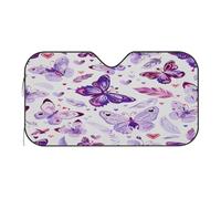 Purple Butterfly Love Heart Car Windshield Sun Shade