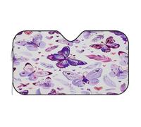 Purple Butterfly Love Heart Car Windshield Sun Shade