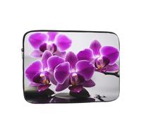 Purple Butterfly Orchid Laptop Sleeve Bag 15 Inch, Waterproof Shockproof Laptop Case Bag Computer Skin Bags Lightweight Tablet Carrying Case