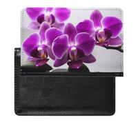 Purple Butterfly Orchid Passport Cover Protector Rfid Blocking Passport Holder Id Card Holder Secure Travel Wallet Organizer for Passport Tickets Credit Cards, style, One Size