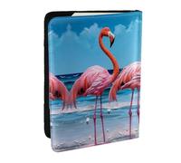 Purple Butterfly Passport Holder for Travel - Passport Case for Men & Women Travel Document Organizer Credit Cards Case, Pink Flamingo, One Size