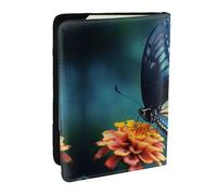 Purple Butterfly Passport Holder for Travel - Passport Case for Men & Women Travel Document Organizer Credit Cards Case, Purple Butterfly, One Size