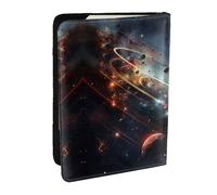 Purple Butterfly Passport Holder for Travel - Passport Case for Men & Women Travel Document Organizer Credit Cards Case, Planets In The Sky, One Size