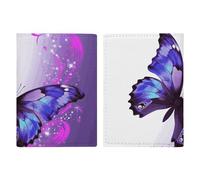 Purple Butterfly Passport Protector Slim Passport Holder for Travel Essentials Compact Passport Sleeve Lightweight Wallet for Travel, style, 20.3x13.8cm