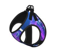 Purple Butterfly Pet Leash Vest For Small Dogs Cats Reflective Adjustable Soft Outdoor Walking Hiking Training