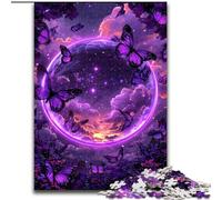 Purple Butterfly Planet Jigsaw Puzzles for Adults 1000 Pieces, Suitable for Ages 14 And Up Wall Decoration Christmas Birthday Gift (50x75cm)