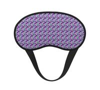 Purple Butterfly Print Adults Washable Eye Mask for Nap Light Blocking for Home Hotel Airplane Camping