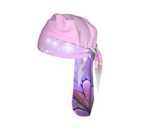 Purple Butterfly Print Helmet Skull Cap Quick Dry Bike Headwrap Lightweight Breathable One Size Adult Modern Beanie