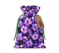 Purple Butterfly Print Print Drawstring Present Bag,Reusable Present Sack With For Christmas, Birthday